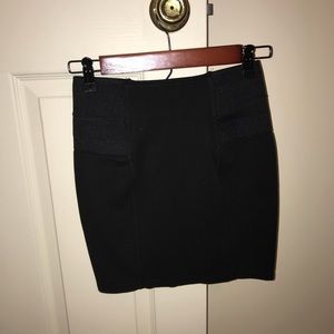 Black mini skirt